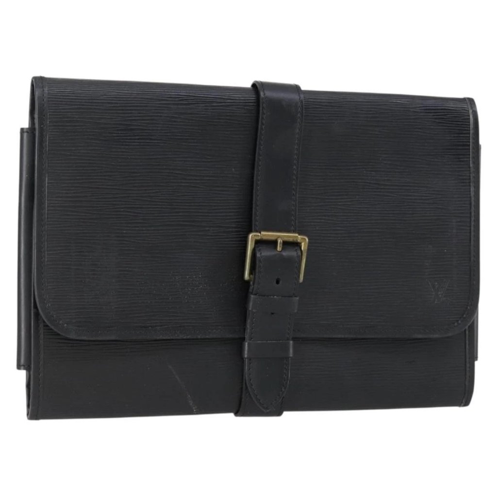 Louis Vuitton Epi Trousse Priant Clutch Bag Black M48372 Lv Auth Bs31102